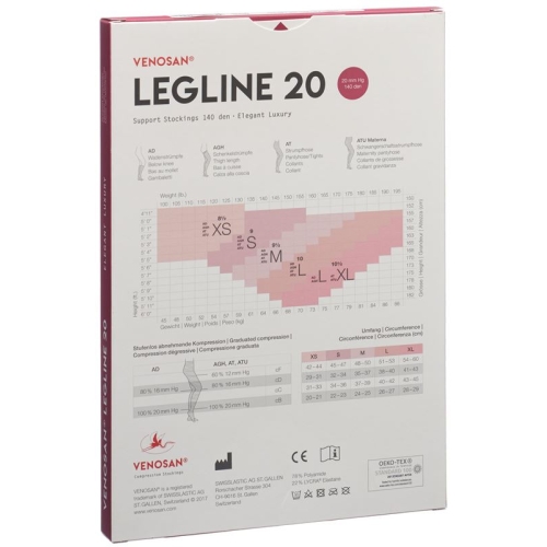 Venosan Legline 20 A-d XS Black 1 pair buy online