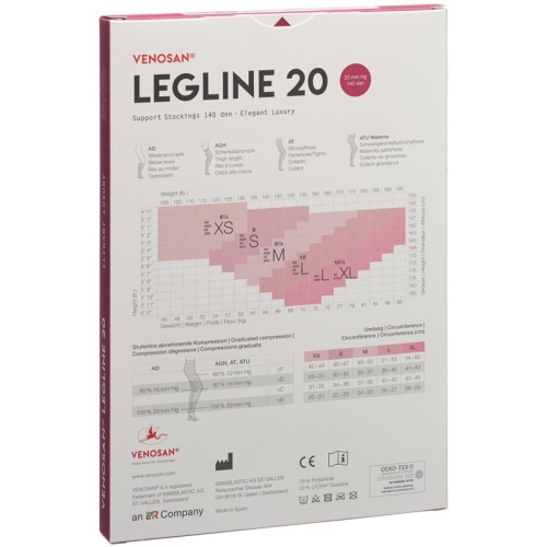 Venosan Legline 20 A-ghz XS Black 1 Paar buy online