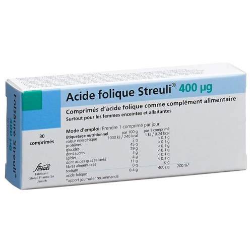 Folsäure Streuli Tabletten 400µg 30 Stück buy online