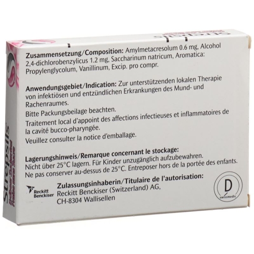 Strepsils Lutschtabletten Erdbeer ohne Zucker 16 Stück buy online