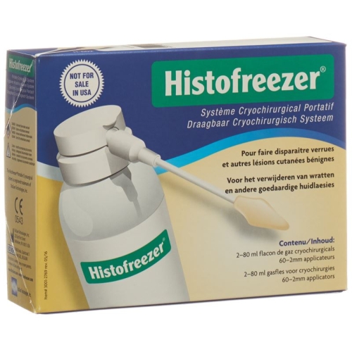 Histofreezer for warts and benign skin lesions small 2mm with 60 applicators 2 x 80 ml