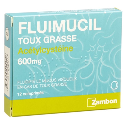 Fluimucil 600 mg 12 tablets