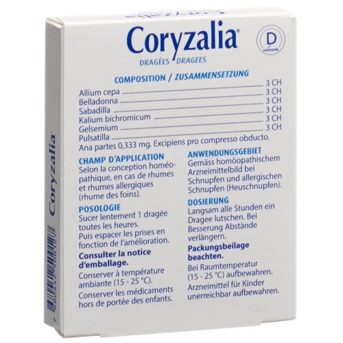 Coryzalia Boiron Dragees 40 Stück buy online