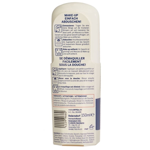 Nivea In-Shower Make-Up Remover Dry Skin 150 ml