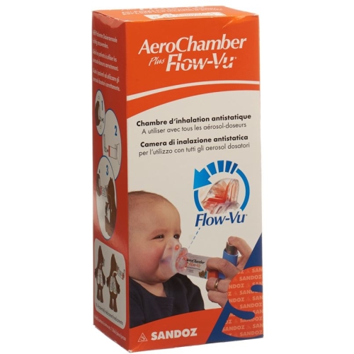 Aerochamber Plus Flow-vu mit Maske (0-18 M) Orange buy online