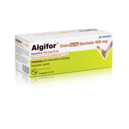 Algifor Dolo Forte Suspension 400mg/10ml 10 Beutel 10ml buy online