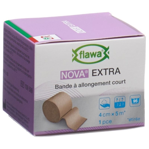 Flawa Nova Extra short stretch bandage 4cmx5m tan