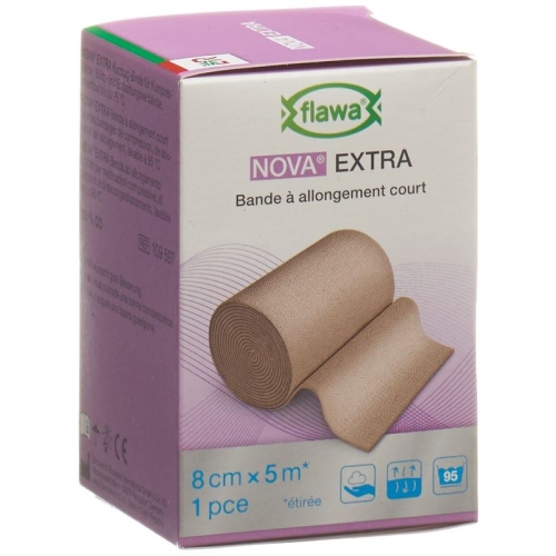 Flawa Nova Extra Short-Stretch Bandage 8cmx5m Skin-Coloured buy online