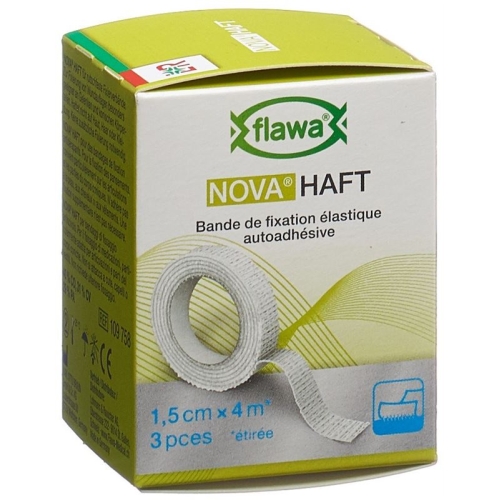 Flawa Nova Haft Cohesive Gauze bandage 1.5cmx4m 3 Stück buy online