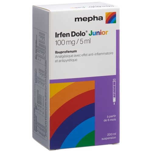 Irfen Dolo Junior Suspension 100mg/5ml Flasche 200ml buy online