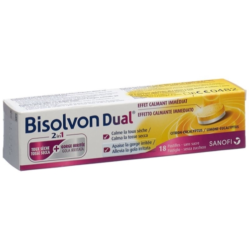 Bisolvon Dual 2 In 1 lozenges 18 pieces buy online