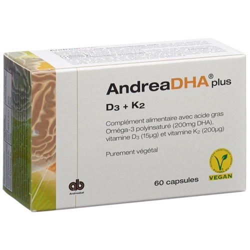 Andreadha Plus Omega-3 Vit D3+k2 Kapseln Vegan 60 Stück buy online