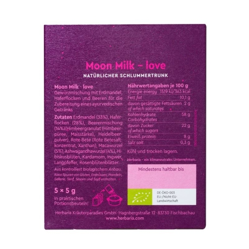 Herbaria Moon Milk Love Bio 5x 5g buy online