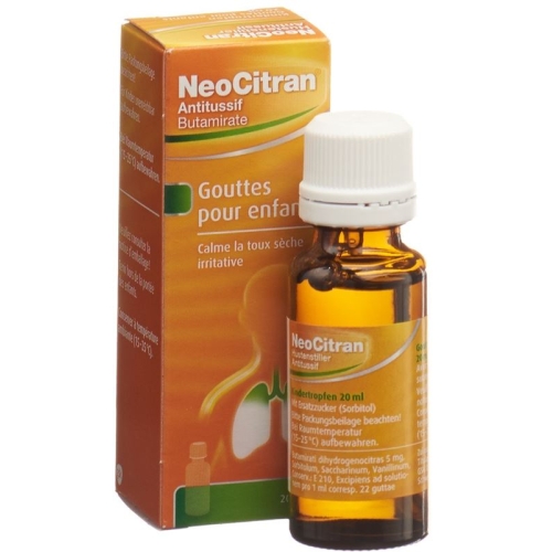 NeoCitran cough suppressant drops 5mg / ml 20ml child Tropffl