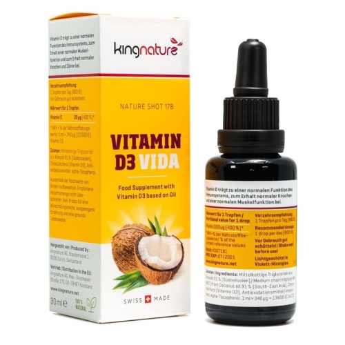 Kingnature Vitamin D3 Vida Flasche 30ml buy online