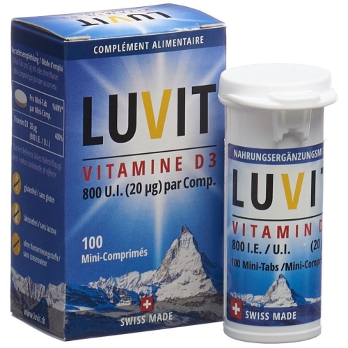 Luvit Vitamin D3 Mini-Tabs Dose 100 Stück buy online