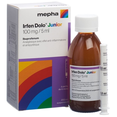 Irfen Dolo Junior Suspension 100mg/5ml Flasche 200ml buy online