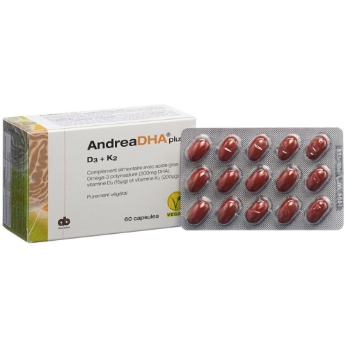 Andreadha Plus Omega-3 Vit D3+k2 Kapseln Vegan 60 Stück buy online