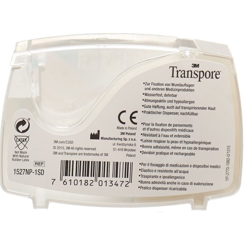 3M Transpore Fixierpflaster 25mm x 5m transparent buy online