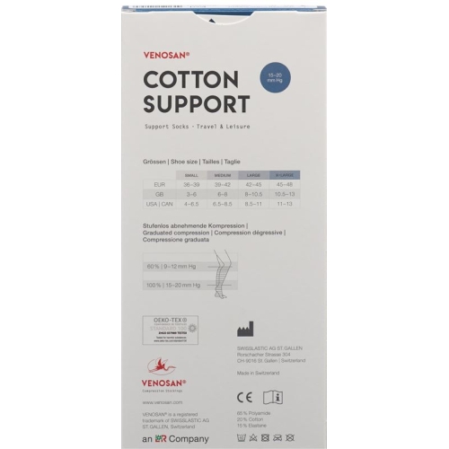 Venosan Cotton A-d Support Socks M White 1 Paar buy online