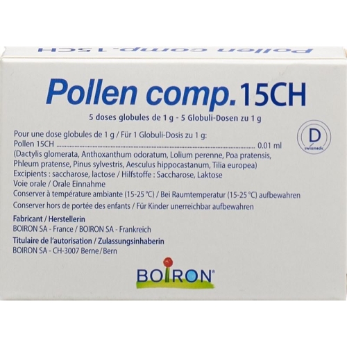 Boiron Pollen Comp. Globuli Ch 15 5x 1 Dos buy online