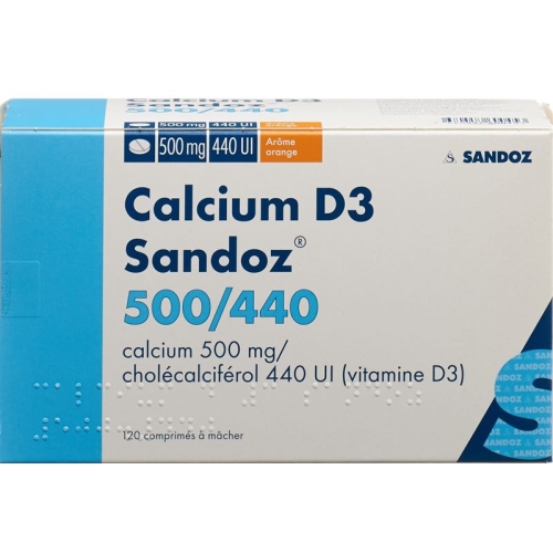 Calcium D3 Sandoz Kautabletten 500/440 Orange 120 Stück buy online