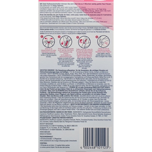 Veet Kaltwachsstreifen Beine&Körper Sensible Haut 10x 2 Stück buy online