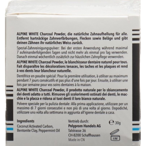 Alpine White Charcoal Powder Dose 30g buy online