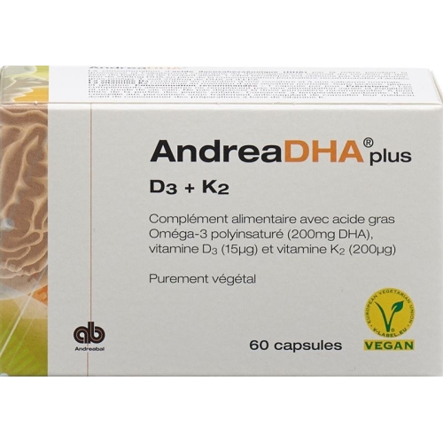 Andreadha Plus Omega-3 Vit D3+k2 Kapseln Vegan 60 Stück buy online