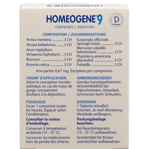 Homeogene Boiron No 9 Tabletten 60 Stück buy online