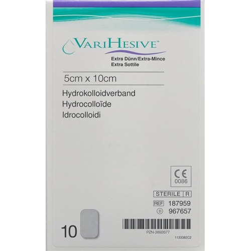 VariHesive Extra Dünn Hydrokolloidverband 5x10cm 10 Beutel buy online