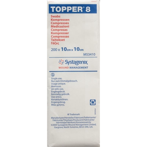 Topper 8 Einmal-Kompressen 10x10cm Unsteril 200 Stück buy online