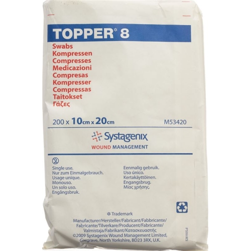 Topper 8 Einmal-Kompressen 10x20cm Unsteril 200 Stück buy online