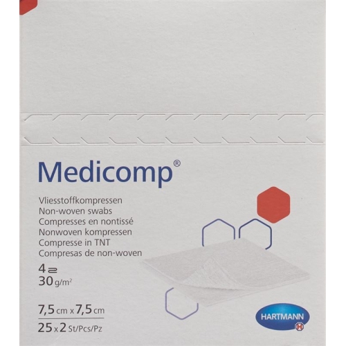 Medicomp Bl 4 Fach S30 7.5x7.5cm Steril 25x 2 Stück buy online