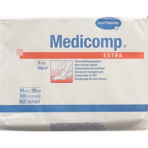 Medicomp Extra Vlieskompressen 10x20cm Nicht Steril 100 Stück buy online