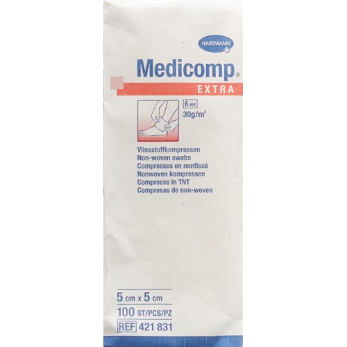 Medicomp Extra Vlieskompressen 5x5cm Nicht Steril 100 Stück buy online