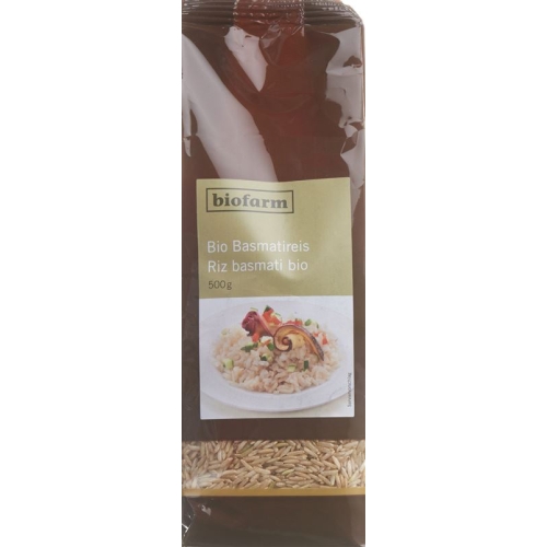 Biofarm Basmatireis Knospe Beutel 500g buy online