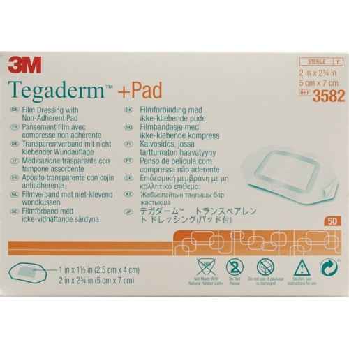 3M Tegaderm + Pad 5x7cm / Wundkissen 2.5x4cm 50 Stück buy online