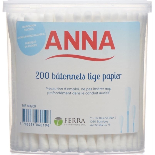 Anna Wattestäbchen Papier 200 Stück buy online