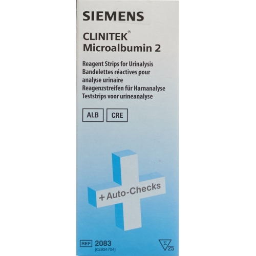 Clinitek microalbumin two reagent strips for urinalysis 25 pcs