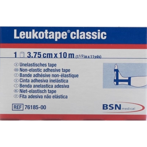 Leukotape Classic unelastische Klebebinde 10m x 3.75cm Blau buy online