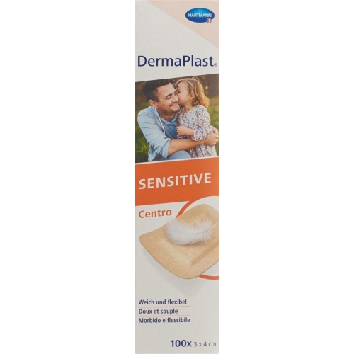 Dermaplast Sensitive Centro Strip 3x4cm Skin-Coloured 100 Pieces buy online