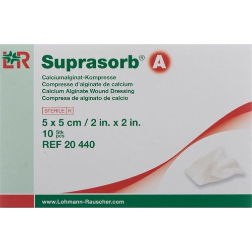 Suprasorb A Calcium Alginat Kompressen 5cmx5cm 10 Stück buy online