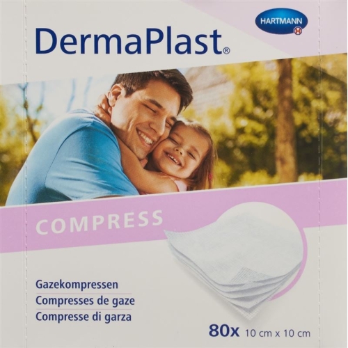 DermaPlast Gazekompressen 10x10cm 80 Stück buy online