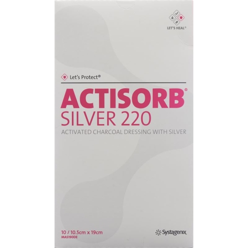 Let’s Protect Actisorb Silver 220 Kohleverband 19x10.5cm 10 Stück buy online