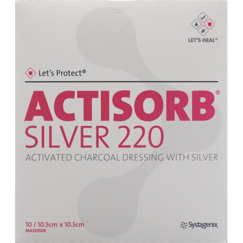 Let’s Protect Actisorb Silver 220 Kohleverband 10.5x10.5cm 10 Stück buy online