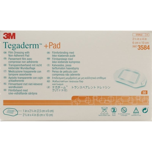 3M Tegaderm + Pad 6x10cm / Wundkissen 2.5x6cm 50 Stück buy online