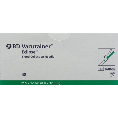 Vacutainer Eclipse Kanüle 21g 0.8x32mm Grün 48 Stück buy online