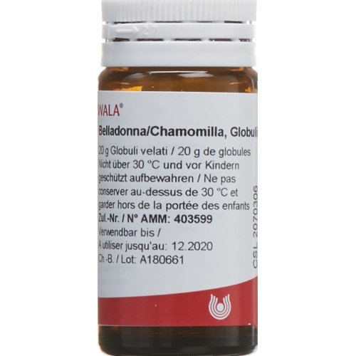 Wala Belladonna/chamomilla Globuli 20g buy online