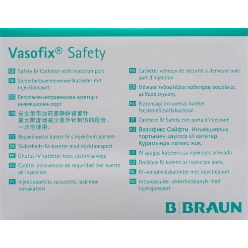 Vasofix Safety Pur 24g 0.7x19mm Gelb 50 Stück buy online